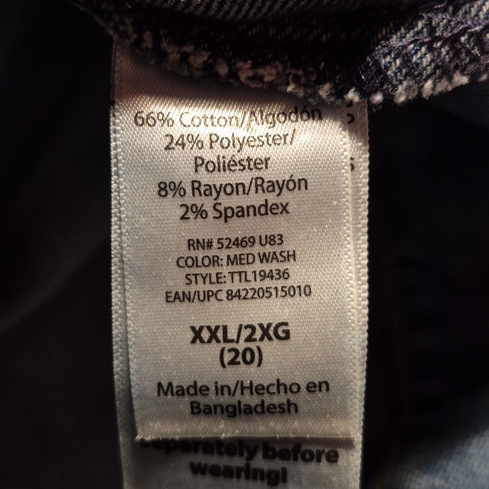 Time And Tru Size 20 Denim Jacket - New - Picture 8 of 8